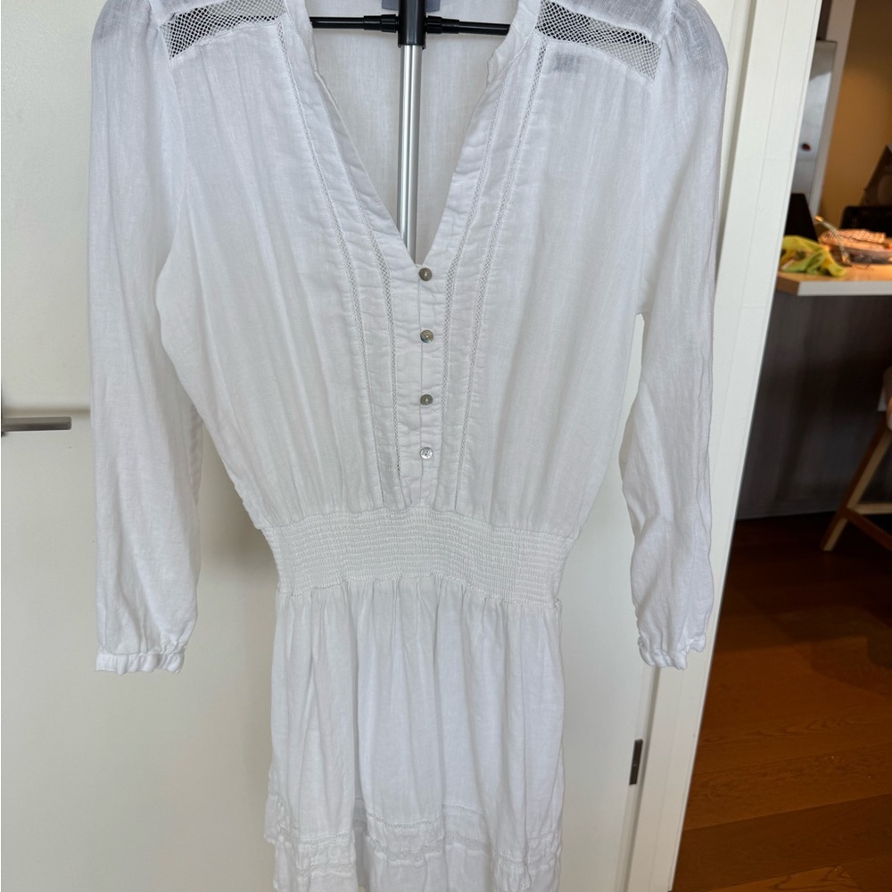Rails white Boho peasant mini dress size small